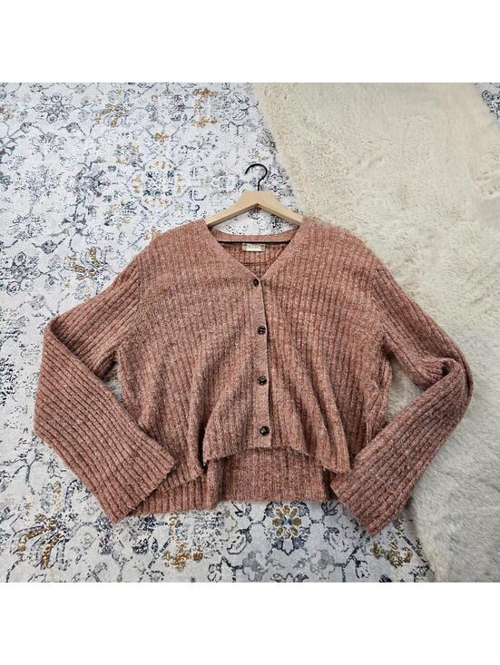 Altar'd State Sweaters - Altar’d State Rust Button Cardigan Women Large